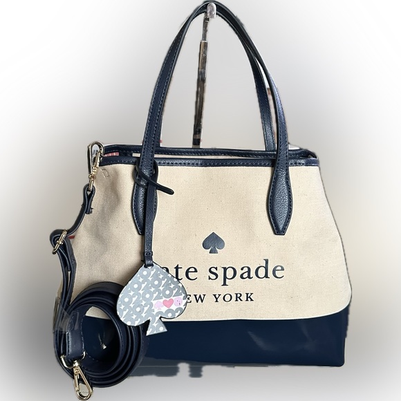 kate spade Handbags - Designer Handbag Kate Spade Rare Patent Canvas Crossbody Tote Bag w/Dust Cover